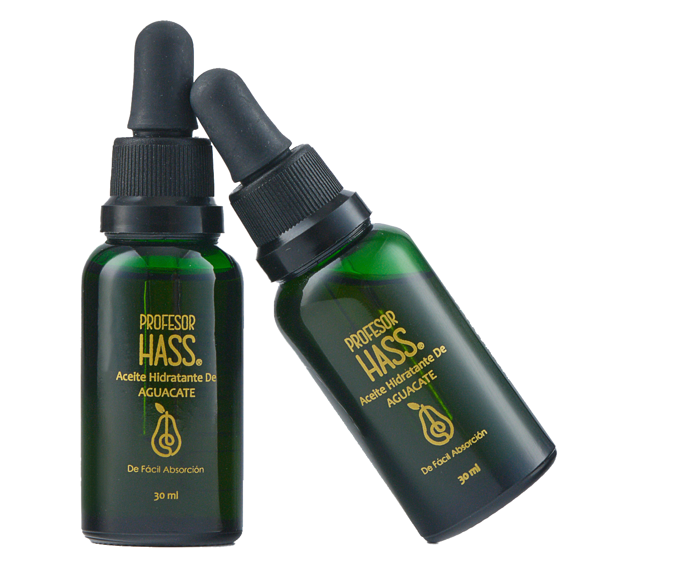 Aceite de aguacate vs aceite de oliva: botellas de aceite de aguacate Hass Profesor Hass