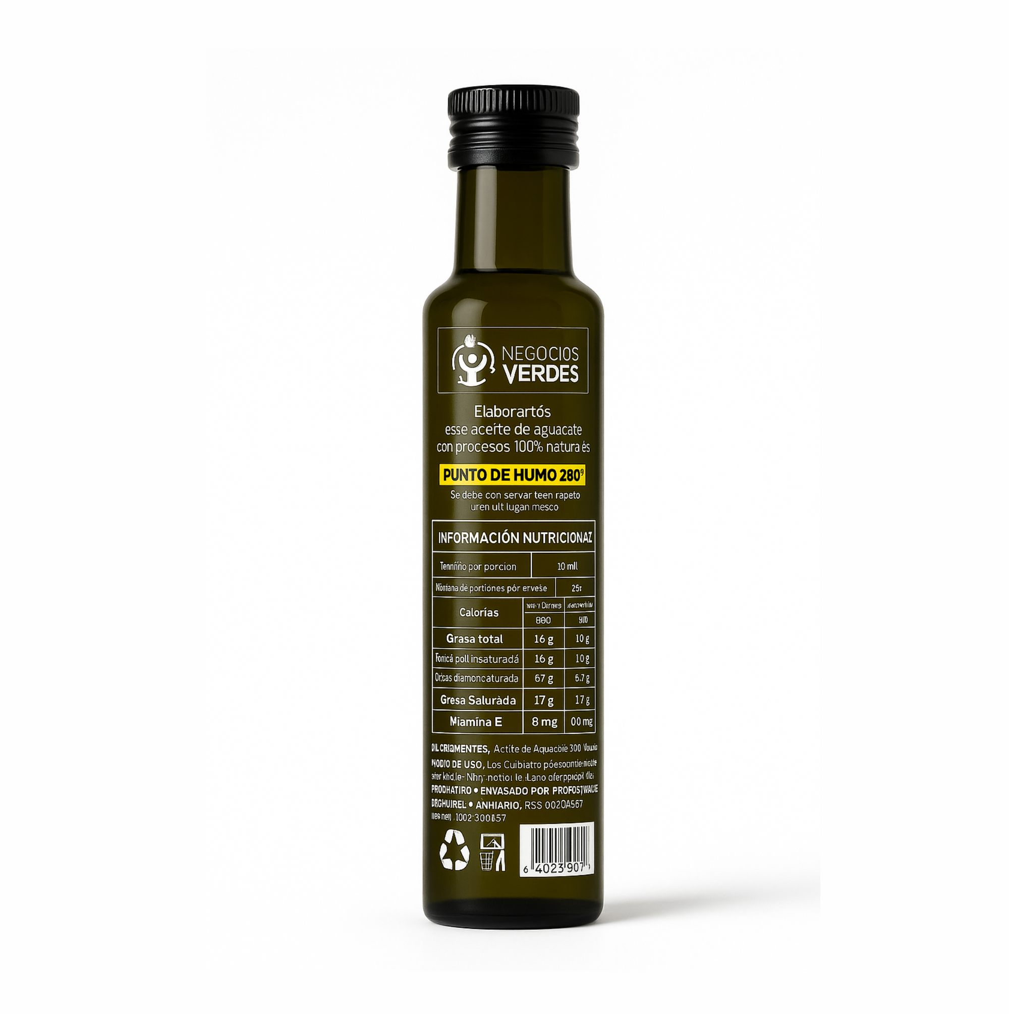 Aceite de Aguacate Extra Virgen 250mL