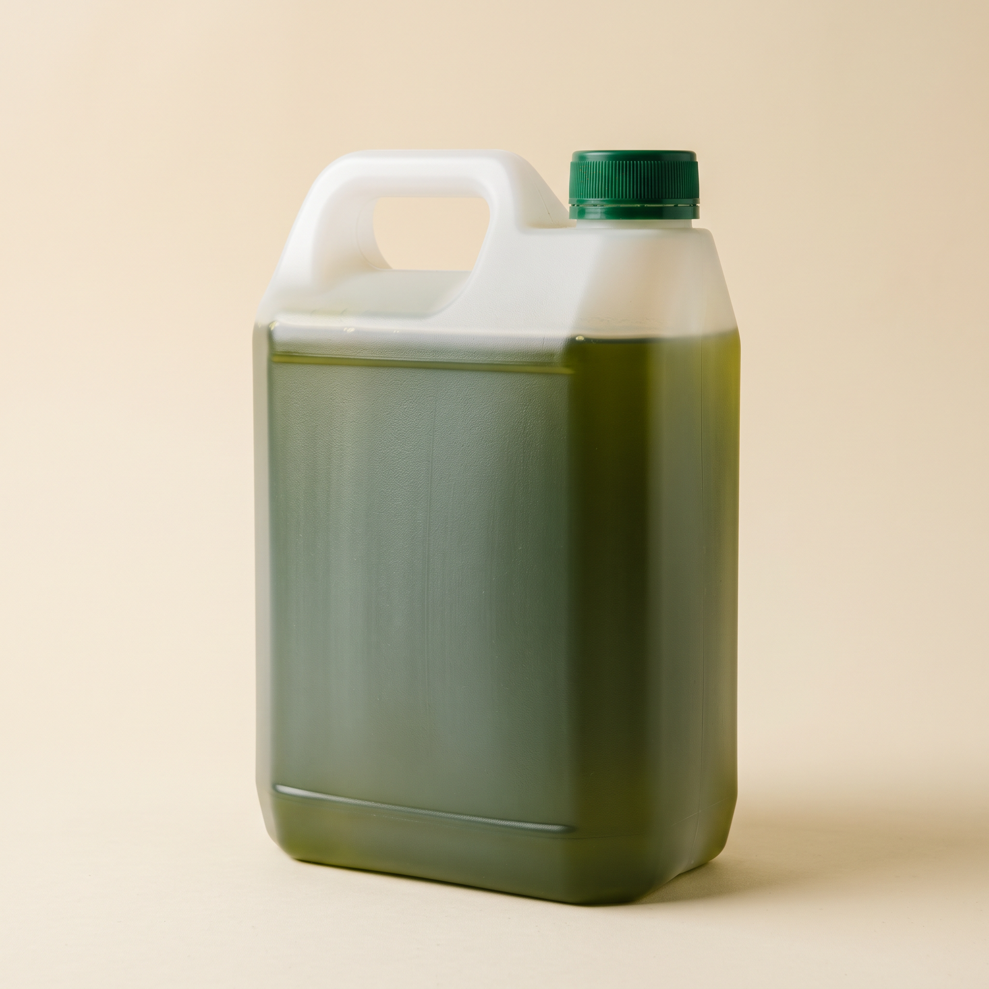 Bidón de 1 litro de aceite de aguacate extra virgen Profesor Hass, envase plástico translúcido con asa integrada y tapa verde