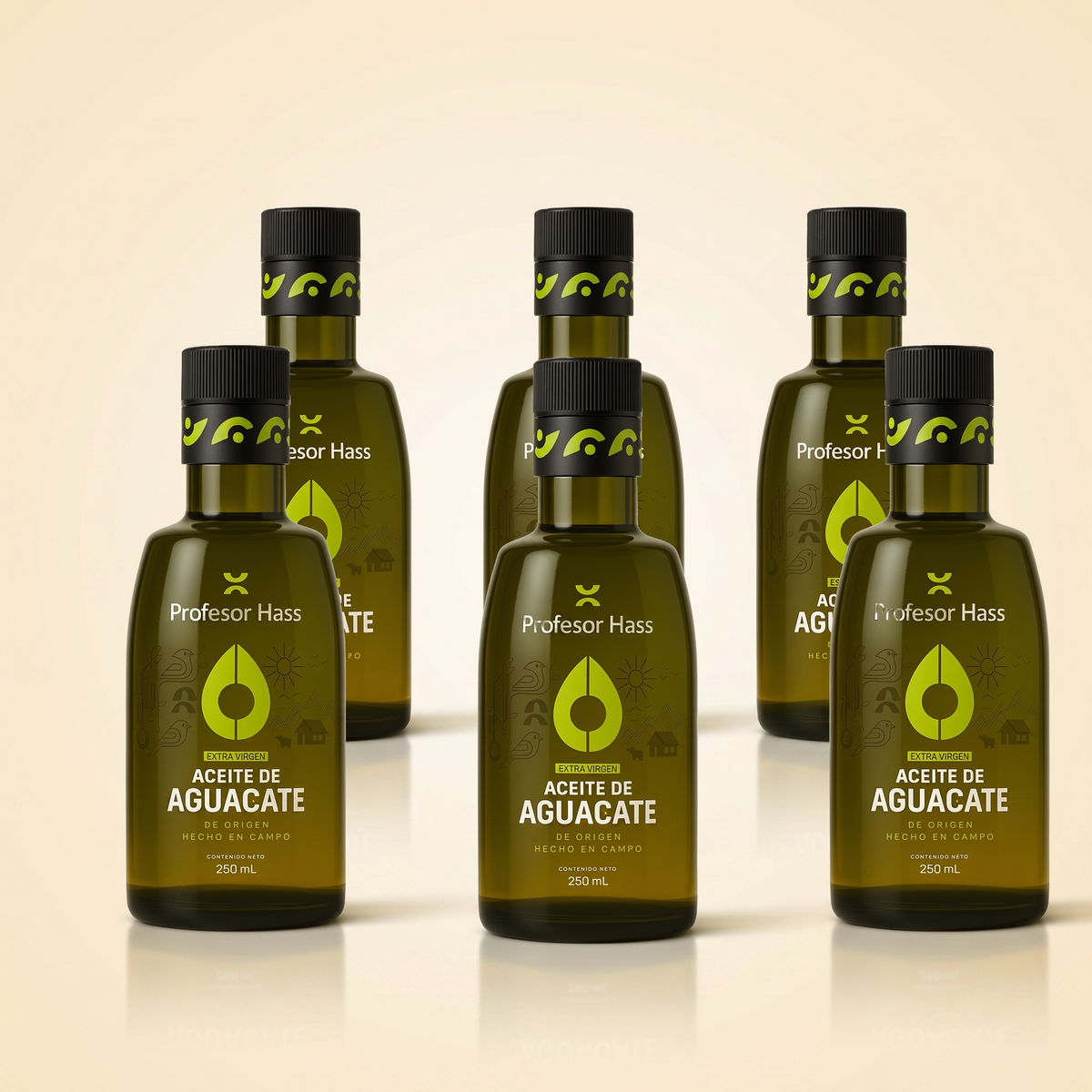 Kit x6 aceite de aguacate extra virgen 250 mL Profesor Hass