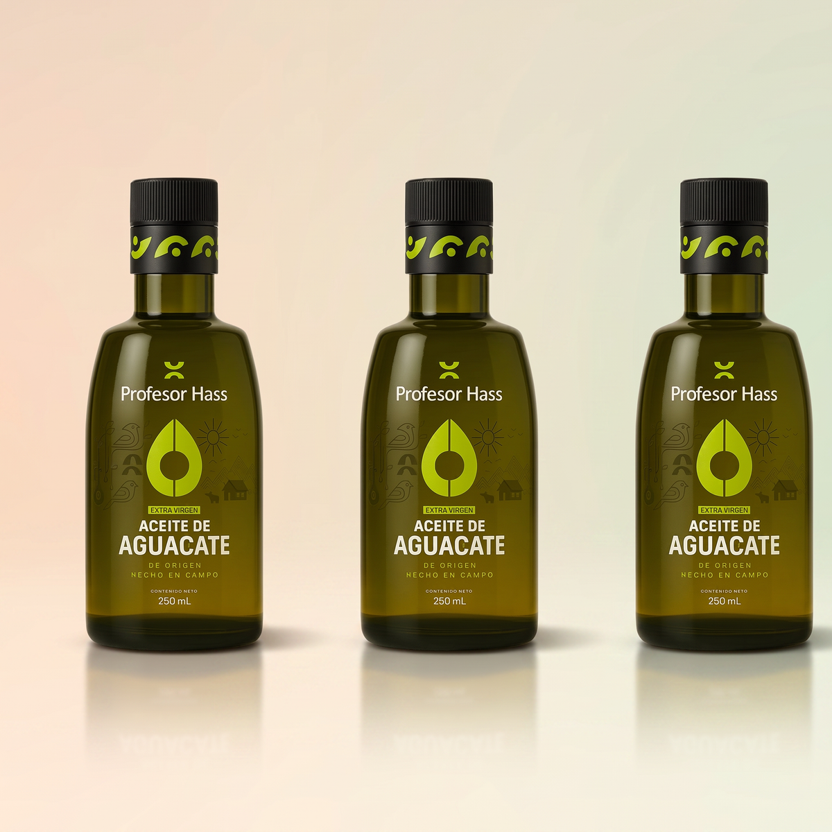 Kit x3 aceite de aguacate extra virgen 250 mL Profesor Hass