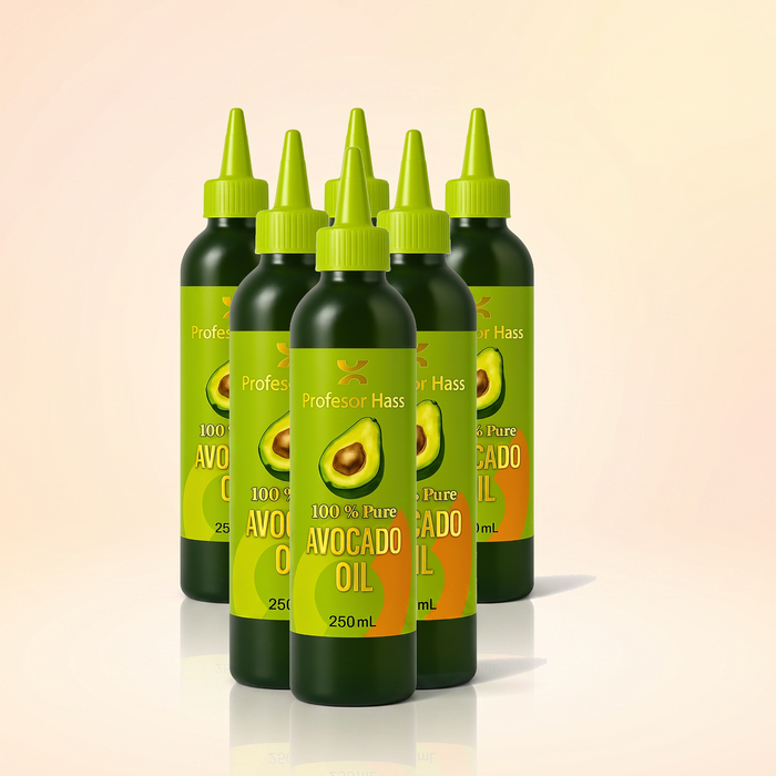 Pack x6 aceite de aguacate para cocinar 250 mL tapa pico Profesor Hass